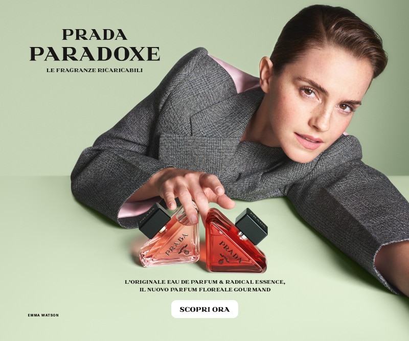 Prada Paradoxe – profumo floreale gourmand ricaricabile, scopri la nuova fragranza con Emma Watson